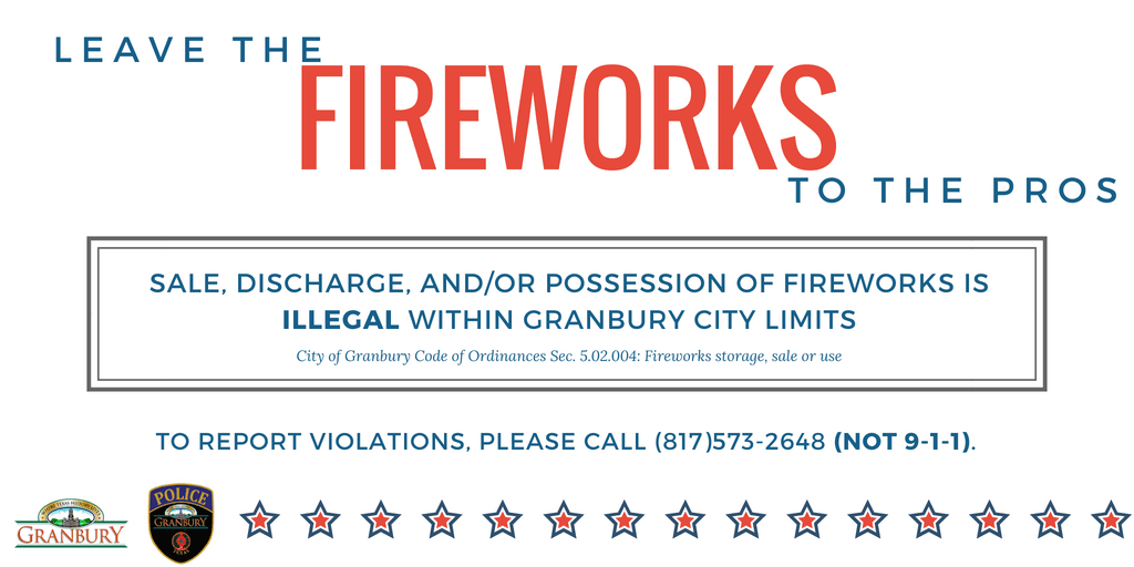 Leave the fireworks to the pros 2018