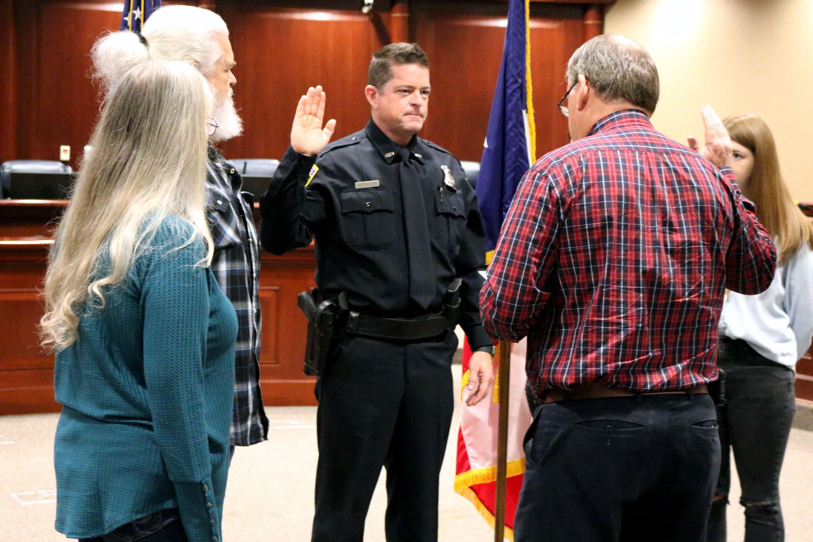 Aaron Arrington Swearing In by Judge