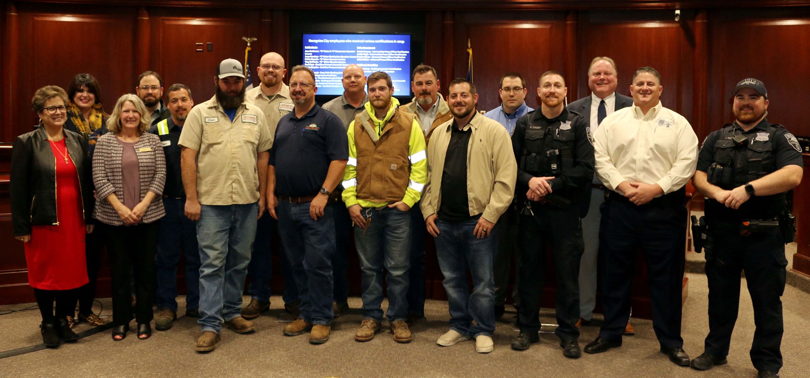City Staff Certifications Group Photo