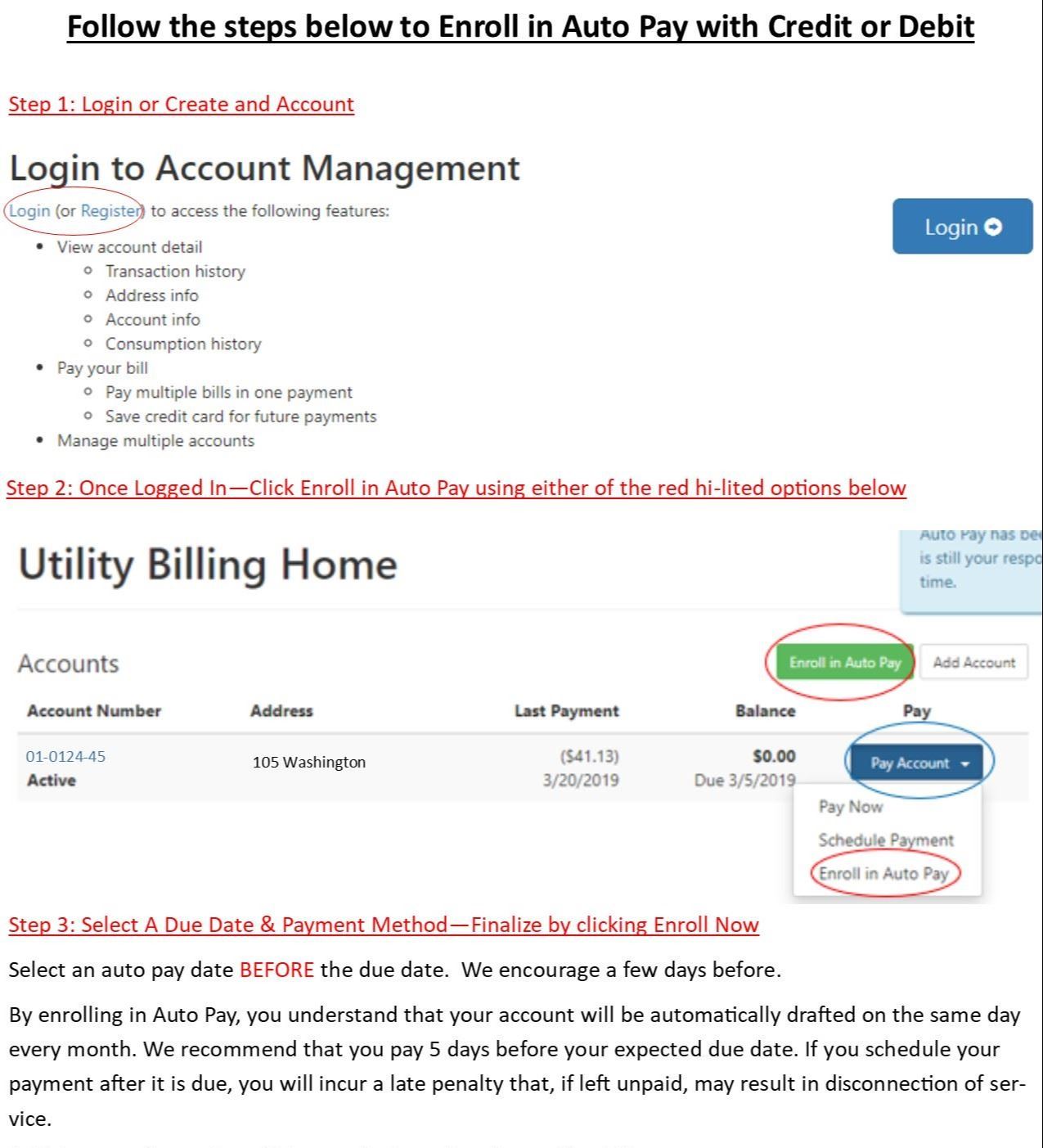 Auto Pay Insite Customer View