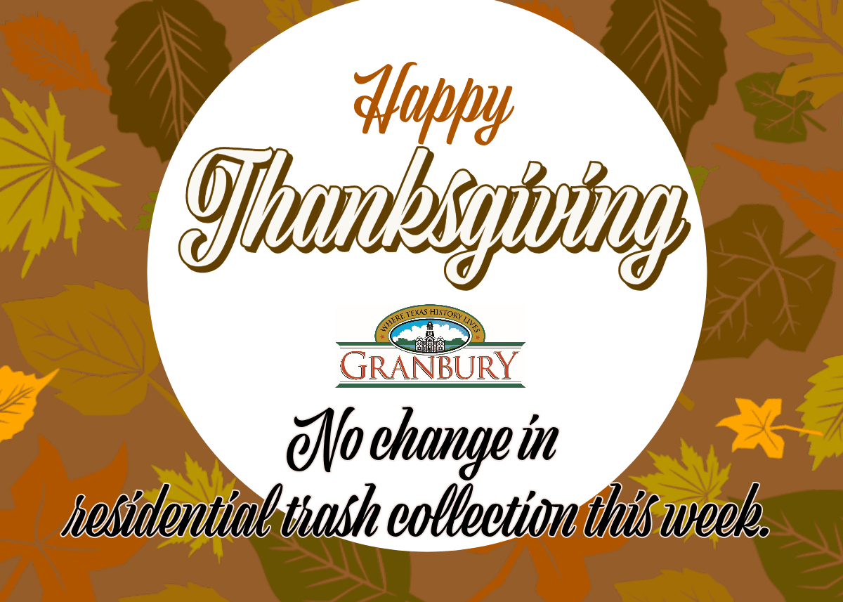 2023 Thanksgiving trash no changes