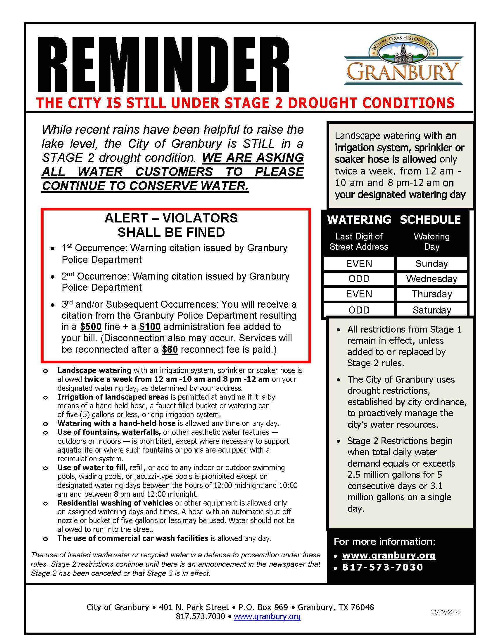 REMINDER Stage 2 flyer